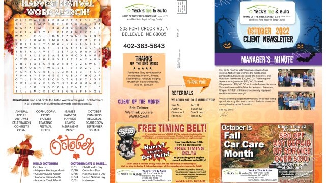 Newsletter October 2022 Thumbnail | Yeck's Tire & Auto